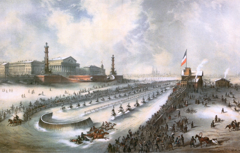 Санные бега на Неве, 1859 г. Фото: www.culture.ru