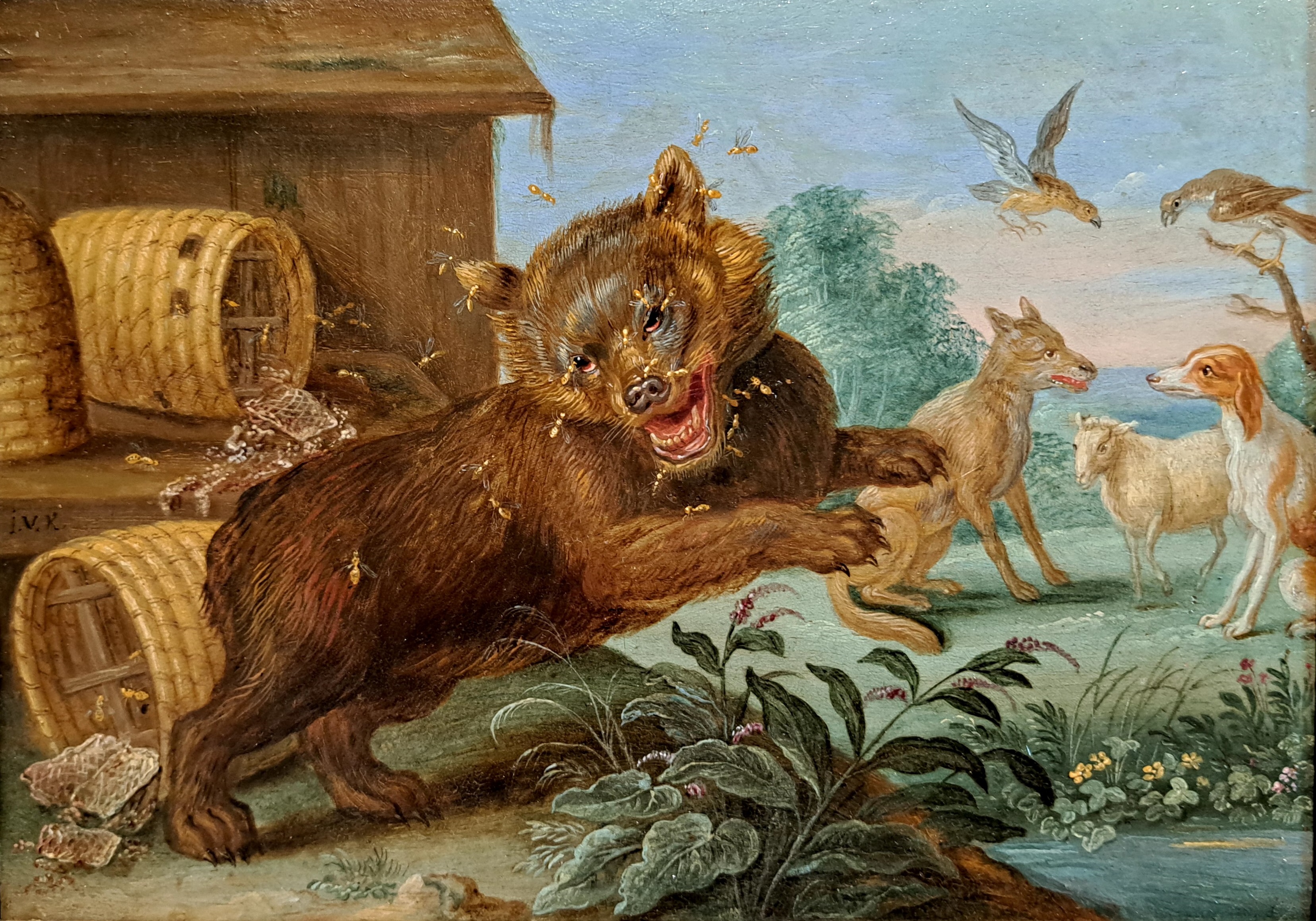 Ян ван Кессель Старший "Медведь и пчелы" (1672 г.) / Фото: Алёна Абрамова