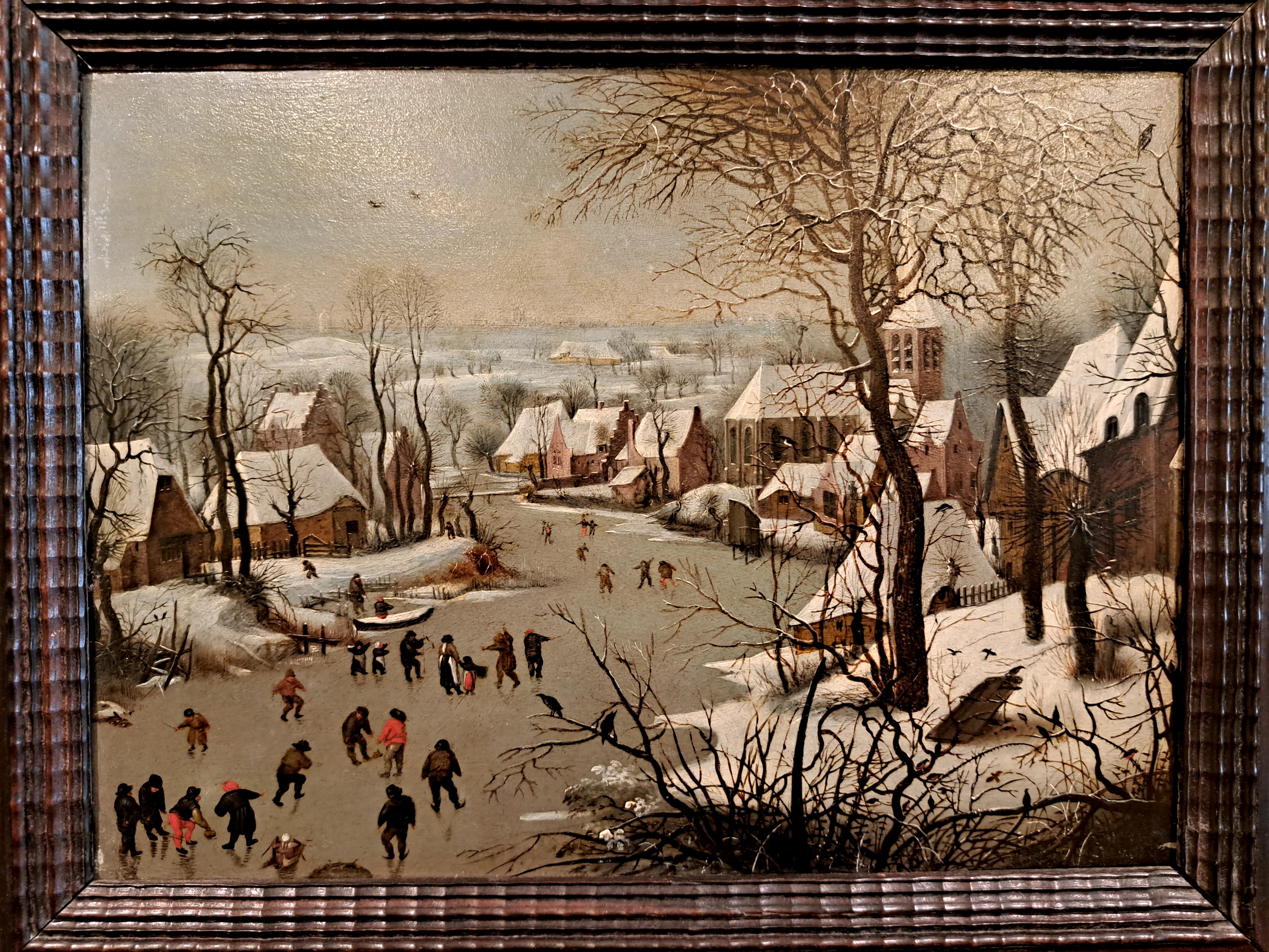 Ян Брейгель Старший (Бархатный) "Зимний пейзаж с ловушкой для птиц" (около 1600 г.) / Фото: Алёна Абрамова