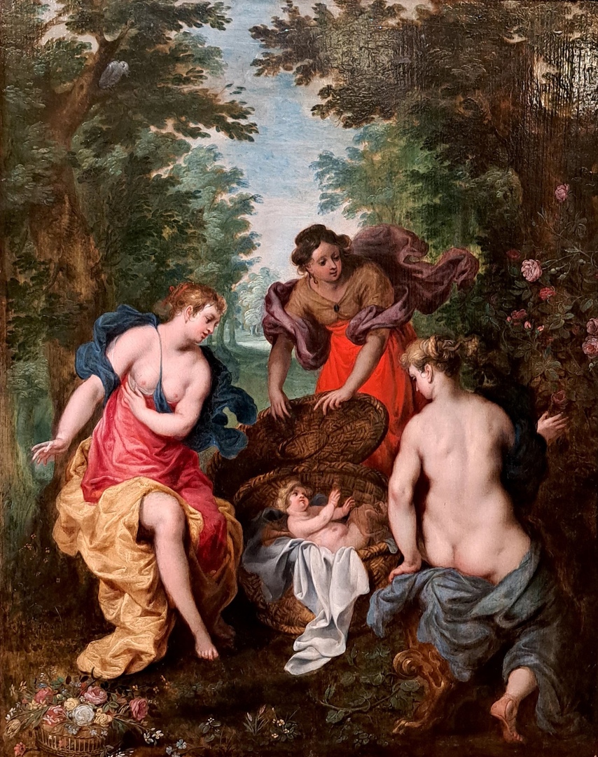 Хендрик ван Бален, Ян Брейгель Старший (Бархатный) "Дочери Кекропа находят младенца Эрихтония" (около 1616 г.) / Фото: Алёна Абрамова