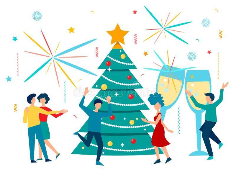 https://thumbs.dreamstime.com/b/holiday-christmas-new-year-concept-vector-illustration-s-party-guests-dance-cake-gifts-champagne-fireworks-around-182939954.jpg