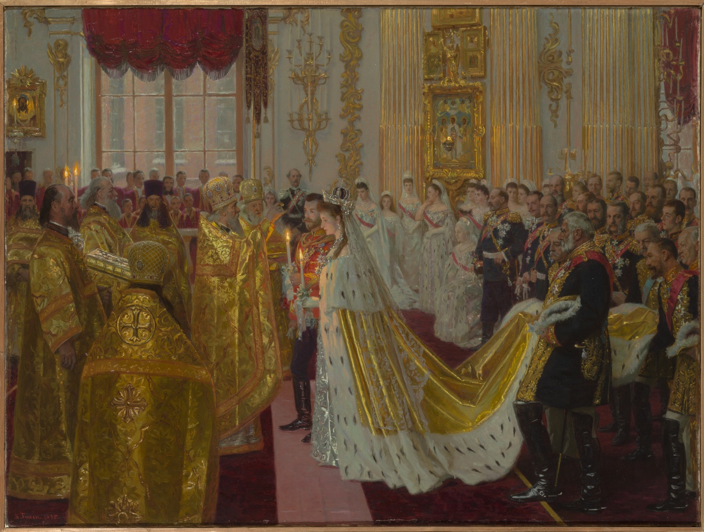 Обложка: Лауриц Регнер Туксен. Венчание Николая II и великой княгини Александры Федоровны 14 ноября 1894 года в Большой церкви Зимнего дворца. 1895