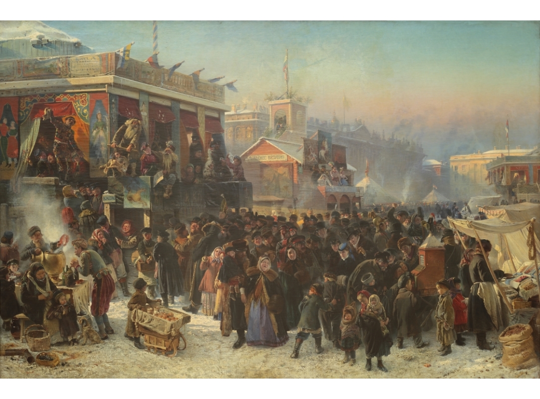 «Народное гулянье во время масленицы на Адмиралтейской площади в Петербурге»