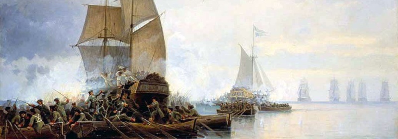 Фото обложки: Взятие шведских кораблей в устье Невы. Л.Д. Блинов, 1890 год