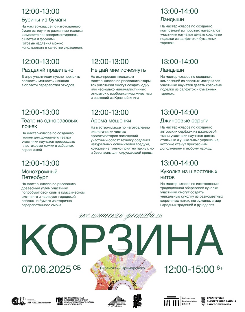 «Корзина» - самый зеленый фестиваль лета пройдет в Парке 300-летия Санкт-Петербурга2