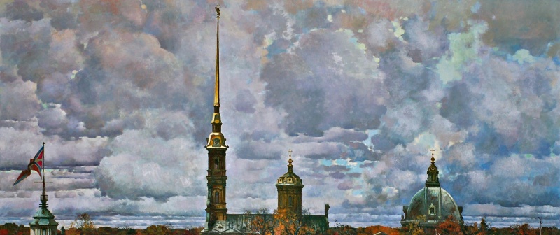 Обложка: Андрей Блиок. Бурный день на Неве. 2009.
