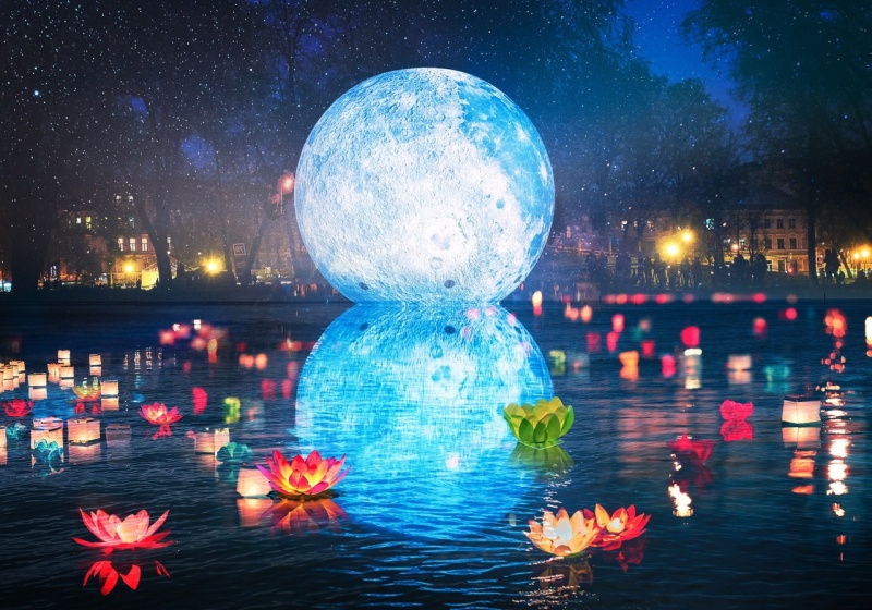 Обложка - Фестиваль водных фонариков в Юсуповском саду