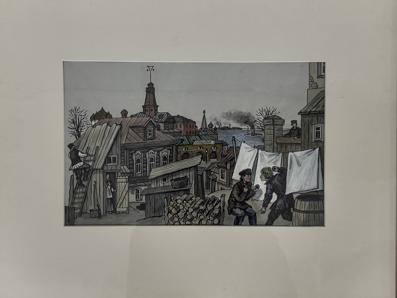 Графику Шамиля Ворошилова экспонируют в училище имени Рериха4