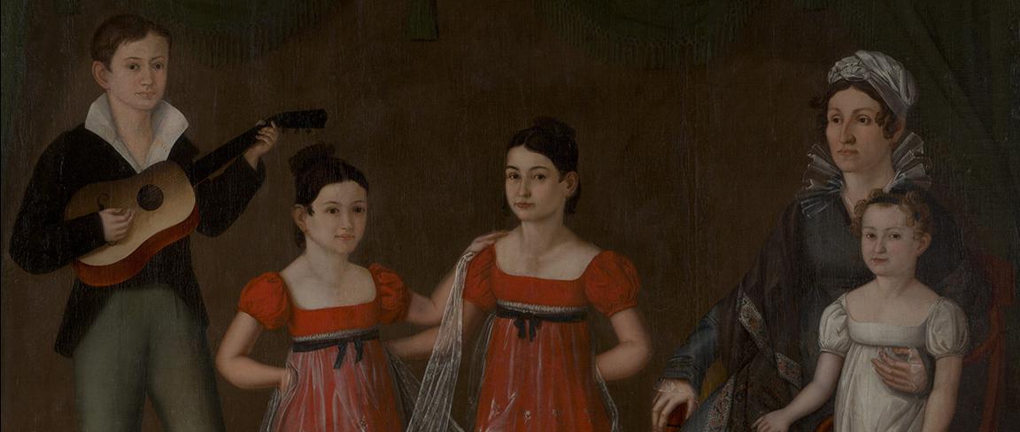 Обложка: Неизвестный художник. Портрет П.И. Мятлевой с детьми. 1810-е годы.