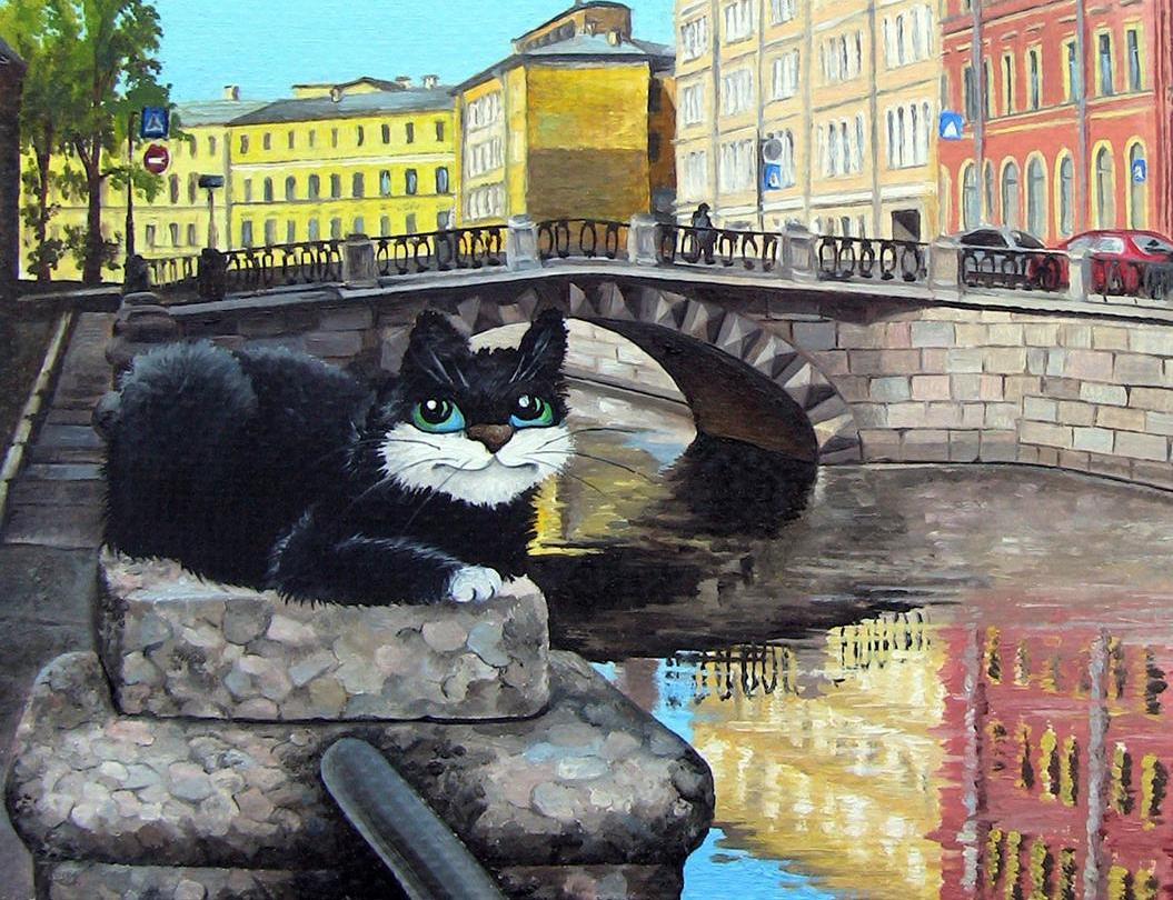 День кошки в России: живописная прогулка по Петербургу