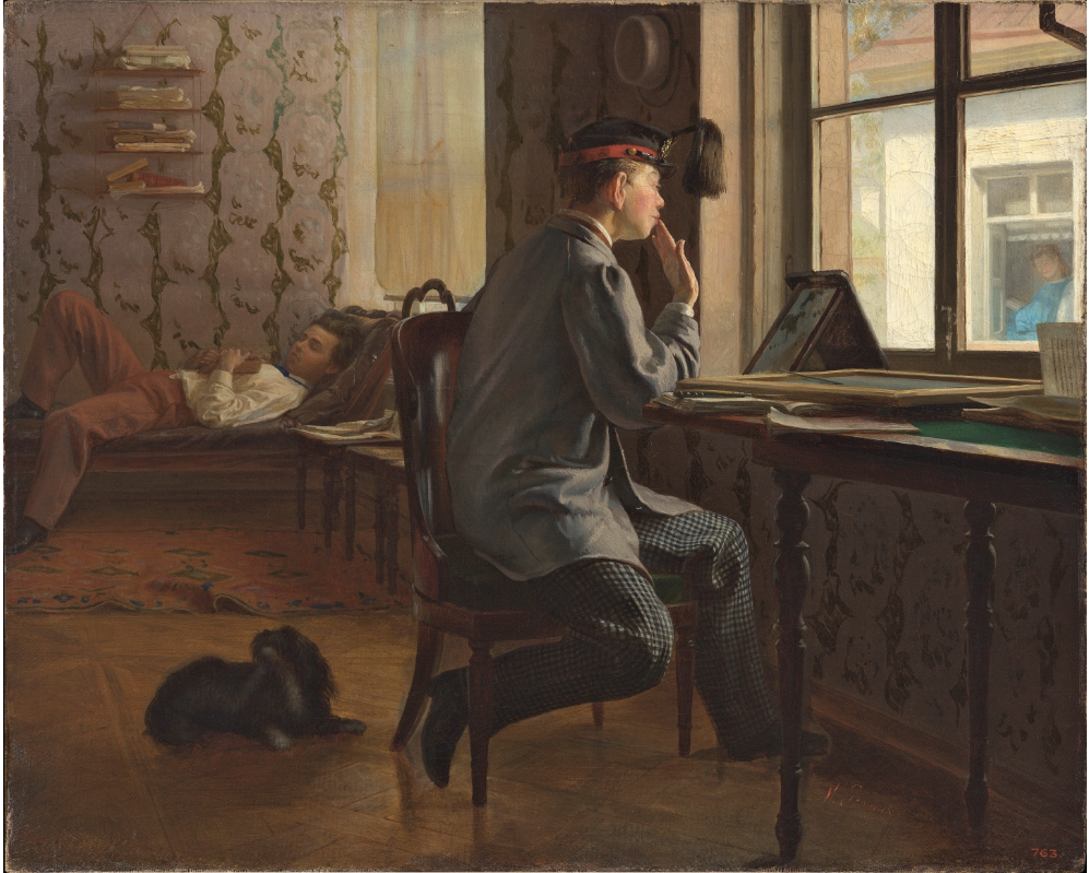 И. Е. Репин. «Приготовление к экзамену» (1864). Фото: rusmuseumvrm.ru