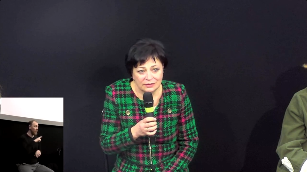 Ольга Гаазе. Скриншот трансляции.