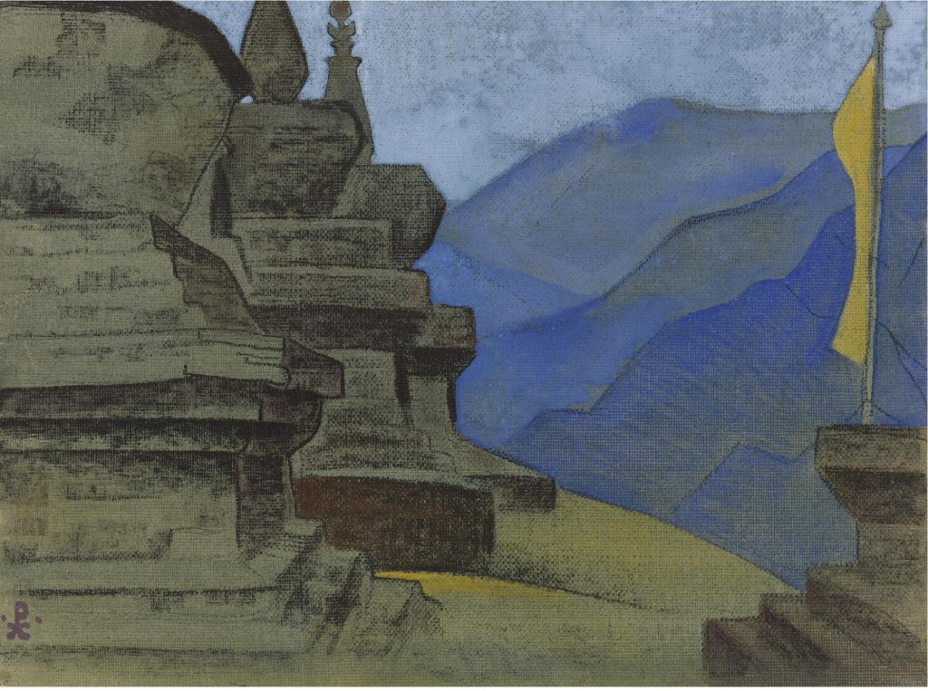 Николай Рерих «Субурган Ташидинга» (1924). Правообладатель изображения: Музей-институт семьи Рерихов. Н.К.Рерих Субурган Ташидинга 1924.jpg