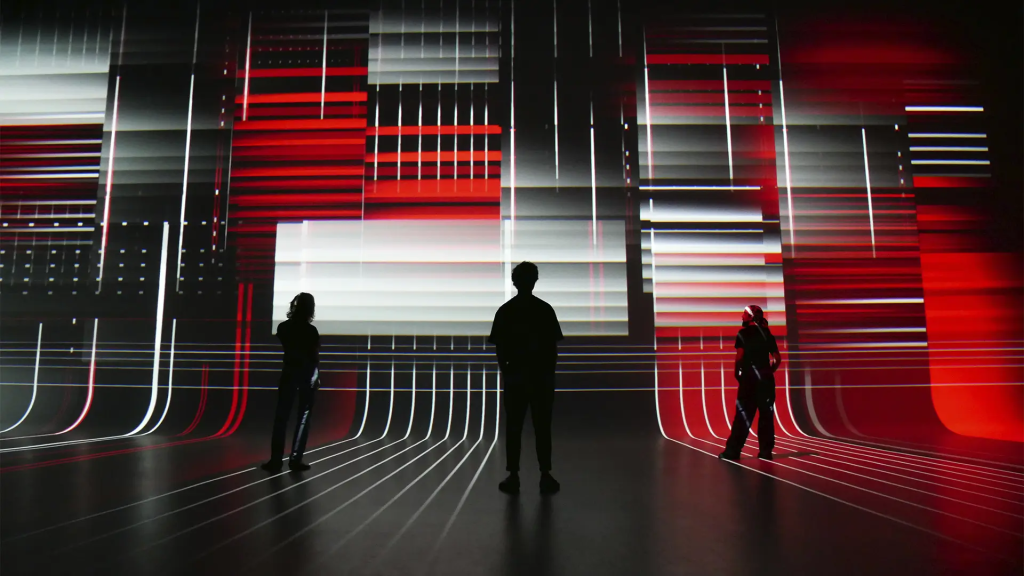 Инсталляция «Espectres». Правообладатель: пресс-служба фестиваля Digital Rain. Инсталляция «Антихрупкость 3D». Правообладатель: пресс-служба фестиваля Digital Rain.