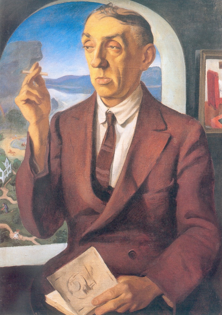 Н.Э.Радлов. Портрет поэта М.А. Кузмина. 1926. 