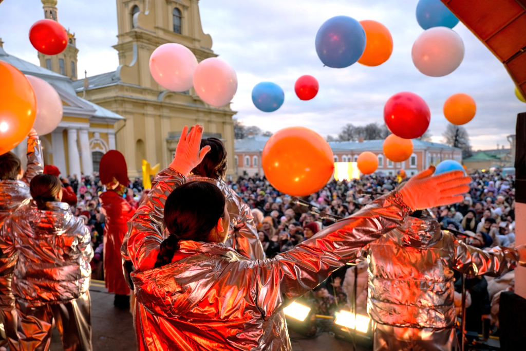 Масленица в Петропавловской крепости. Фото Сергея Полякова-Готлиба предоставлено пресс-службой Музея истории Санкт-Петербурга. Правообладатель: Музей истории Санкт-Петербурга.