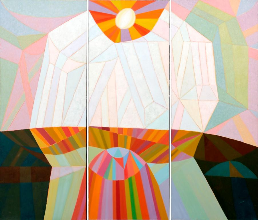 Г. Зубков. Триптих «Пейзаж кристалл». Холст, масло. 1978-2007.