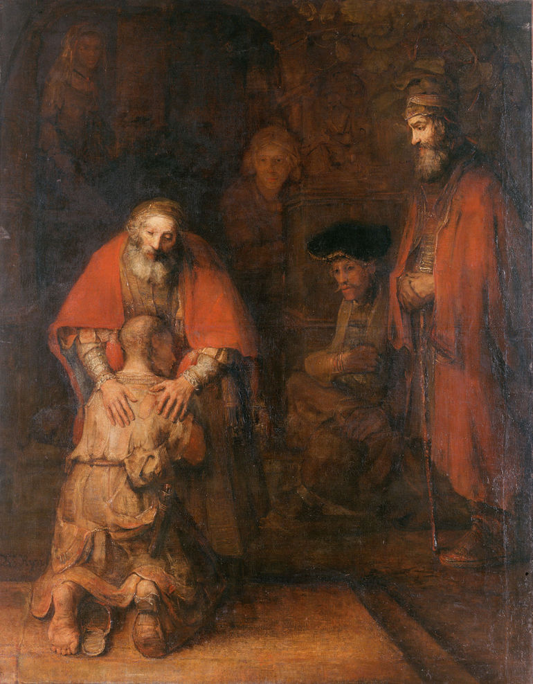 Рембрандт «Возвращение блудного сына», 1666—1669 гг. Из коллекции Государственного Эрмитажа.