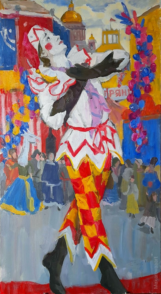 Автор: Анастасия Макарова. «Петрушка на ярмарке». Предоставлено пресс-службой Arts Square Gallery.