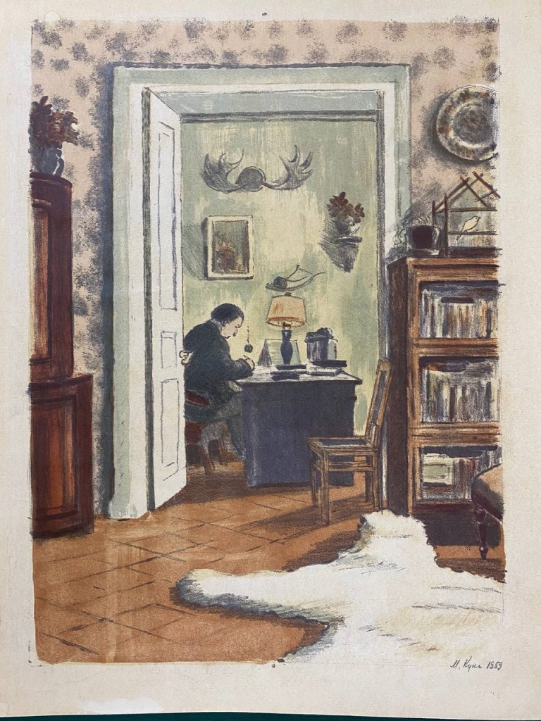 Миней Кукс «Кабинет писателя Виталия Бианки». Кукс М.И. Кабинет писателя Виталия Бианки.