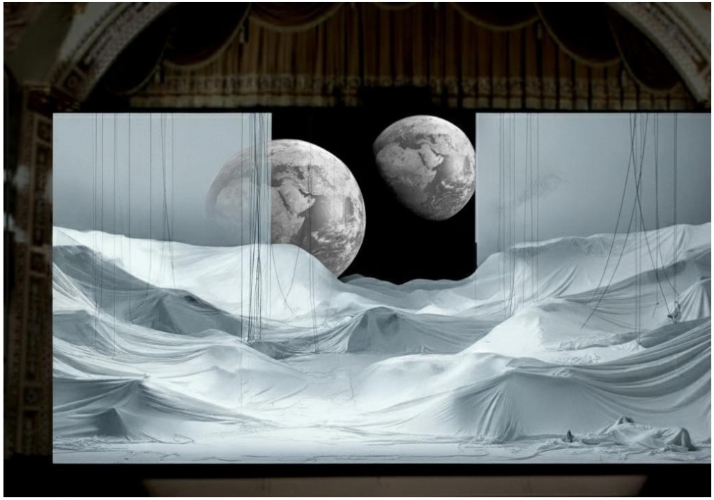  Эскиз декорации для спектакля. Предоставлено пресс-службой Санкт-Петербургского театра музыкальной комедии.