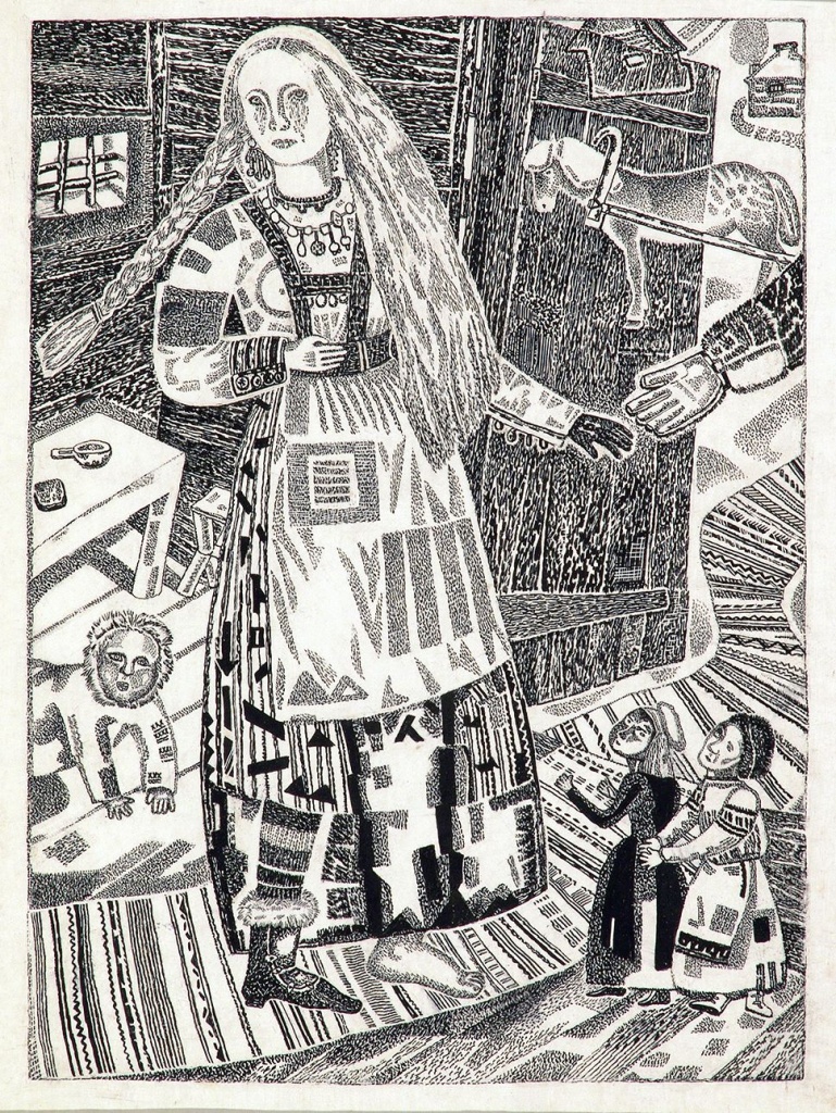 Порет А.И. Калевала. Иллюстрация к руне 22-23. 1932.