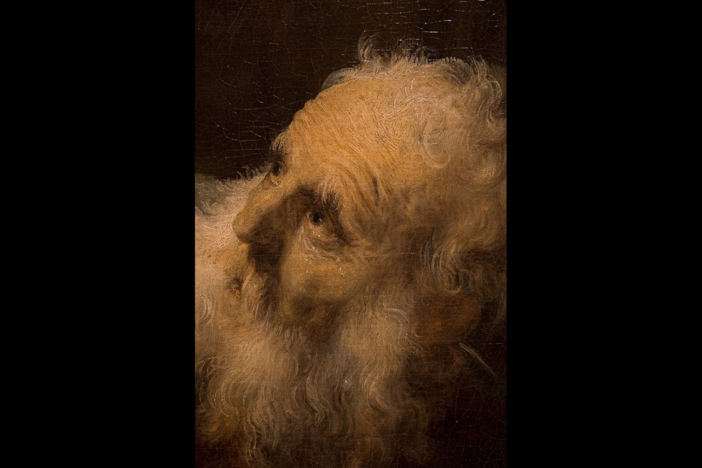 Жертвоприношение Авраама (фрагмент до реставрации).