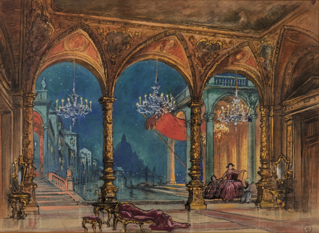 Мстислав Добужинский. Эскиз театральной декорации.