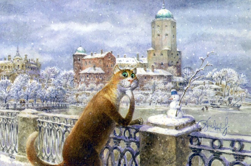 День кошки в России: живописная прогулка по Петербургу1