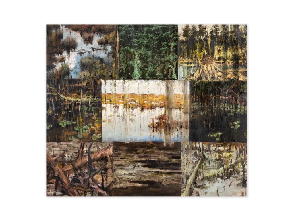 Образ заболоченной местности становится для художника полем эксперимента.