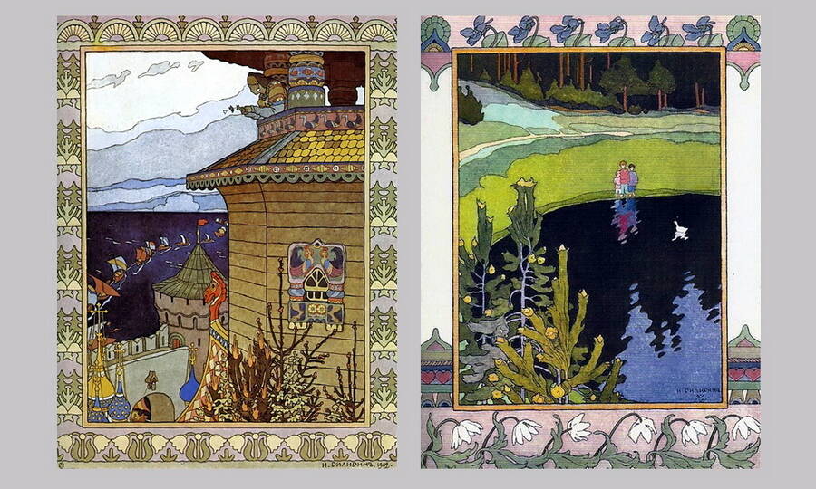 Иллюстрация к сказке «Белая уточка». Художник И.Я. Билибин, 1902 год.