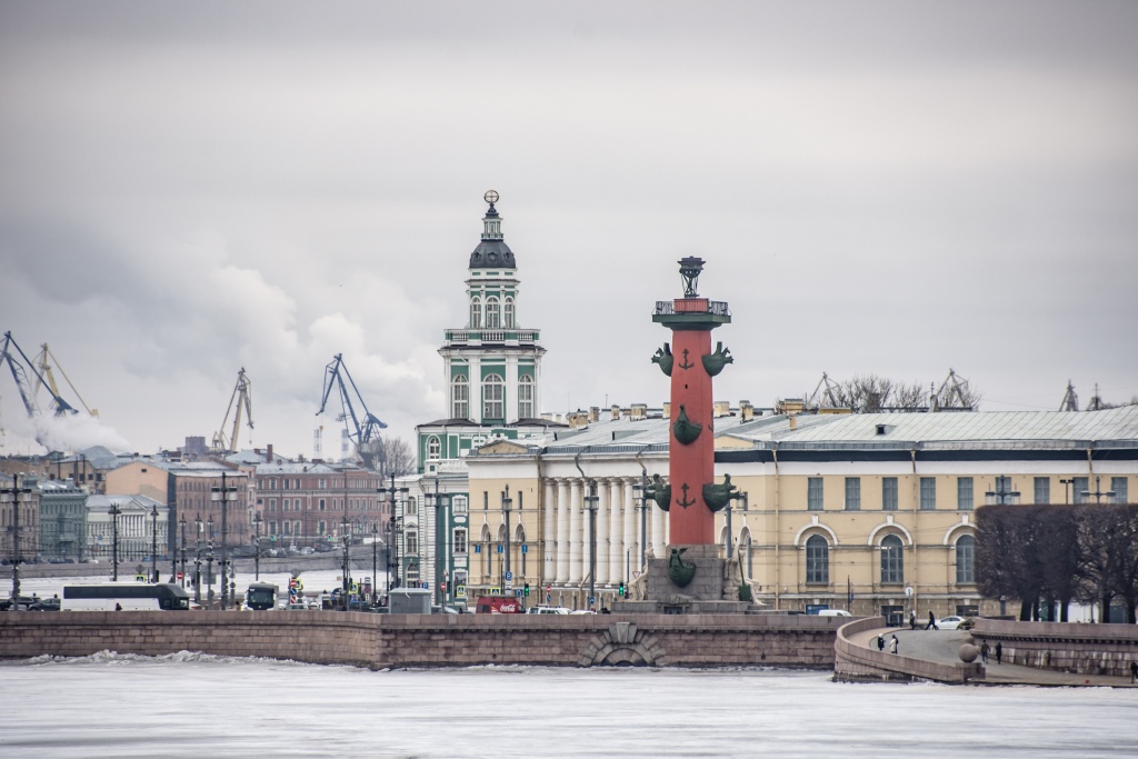 Ростральные колонны. Фото: Ирина Иванова.