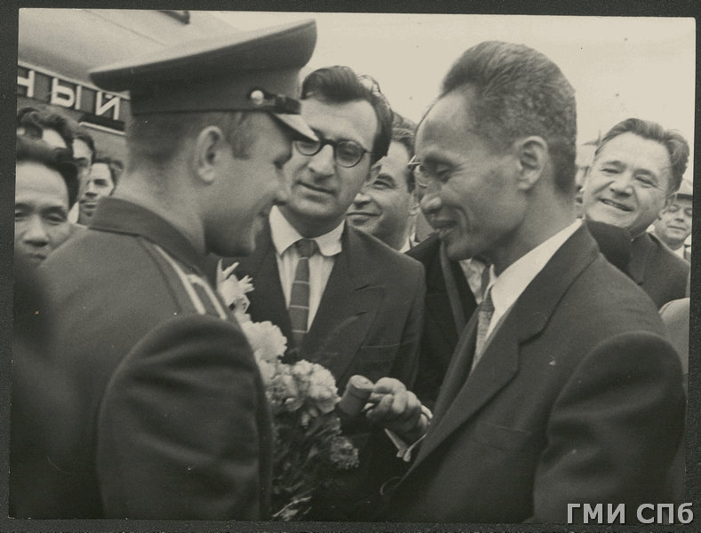 Первый космонавт СССР Юрий Гагарин в Ленинграде. 1961 г. Правообладатель: Давид Трахтенберг / ГМИ СПБ.