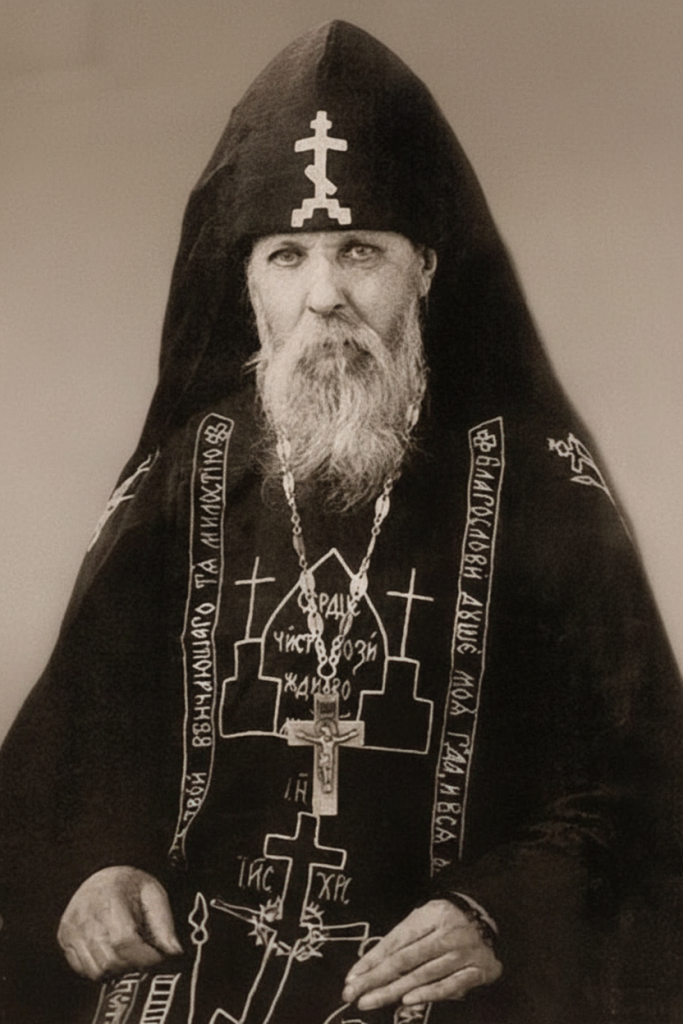 Духовник Свято-Троицкой Александро-Невской Лавры иеросхимонах Серафим (Ленинград, 1928 год). Правообладатель: музей истории религии, gmir.ru.