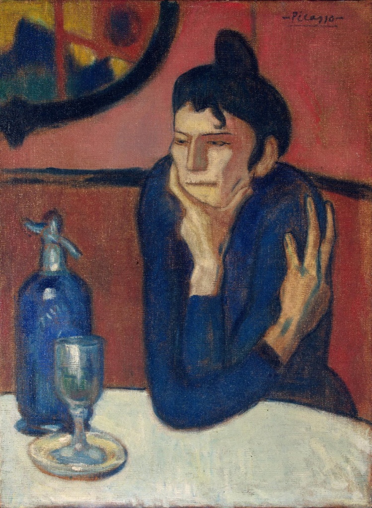 Пабло Пикассо «Любительница абсента» (1901). Главный штаб, зал 431. Правообладатель: Государственный Эрмитаж, hermitagemuseum.org. Пабло Пикассо. «Любительница абсента» (1901). Где: Главный штаб, зал 431. Правообладатель: Государственный Эрмитаж, hermitagemuseum.org.