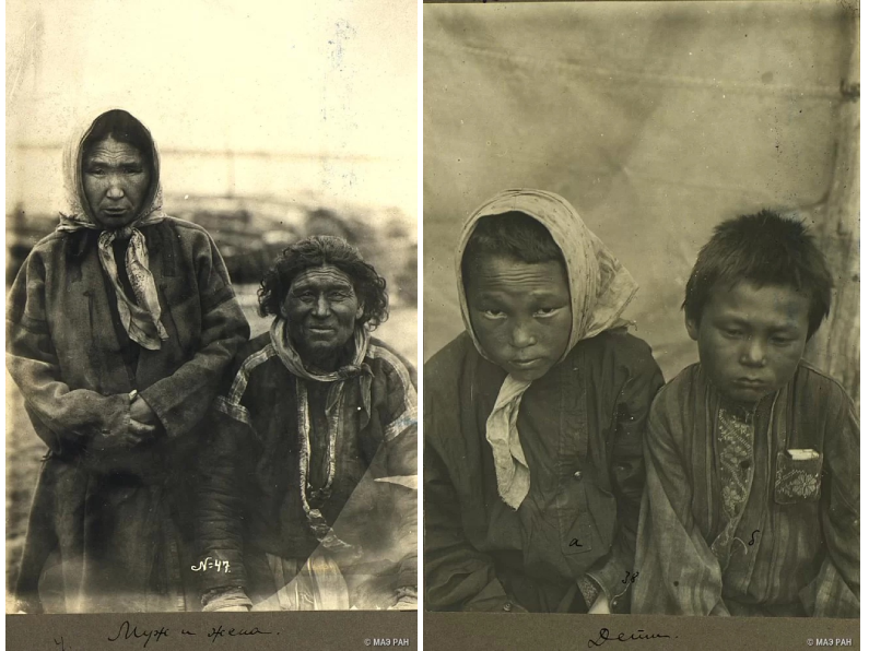 Слева: Портрет мужа и жены. Кеты. 1905 — 1907. Справа: Портрет детей. Кеты. 1901 — 1906