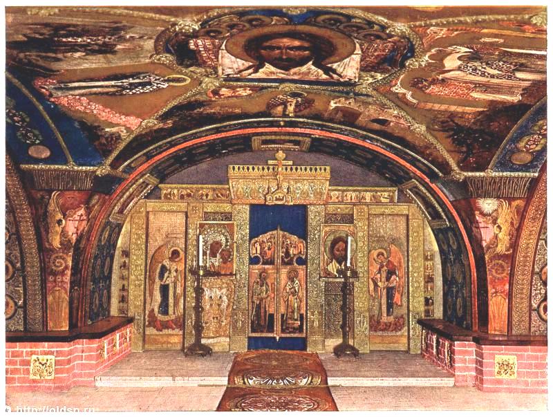 Внутренее убранство храма. 