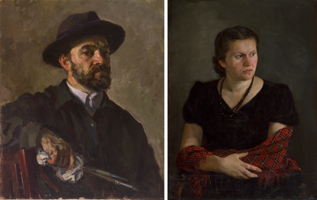 Слева: автопортрет Николая Чукова. Справа: портрет жены его кисти. Предоставлено автором.