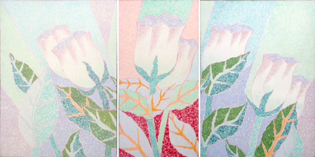 Г. Зубков. Триптих «Цветы на окне». 1995.