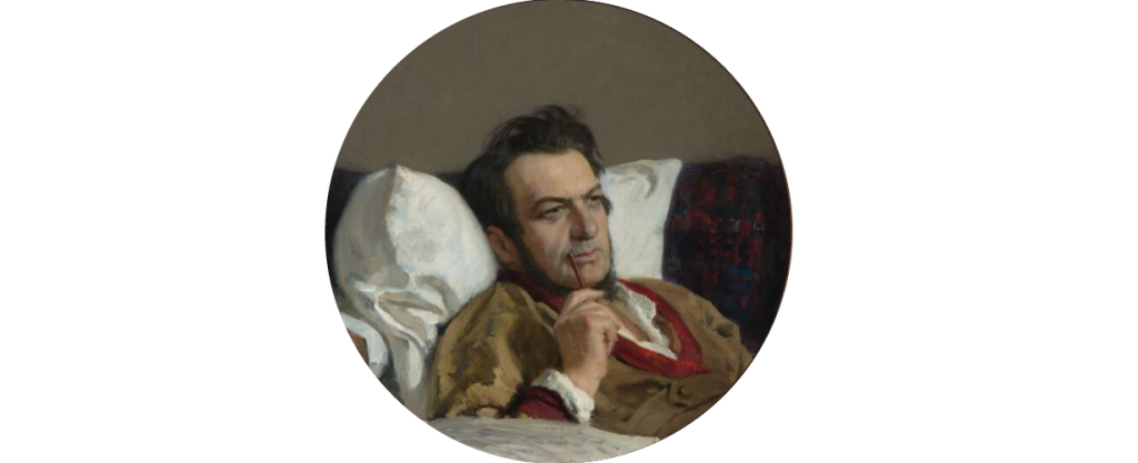 Михаил Иванович Глинка в период сочинения оперы «Руслан и Людмила» (1887). Правообладатель изображения: Третьяковская галерея. 444.png