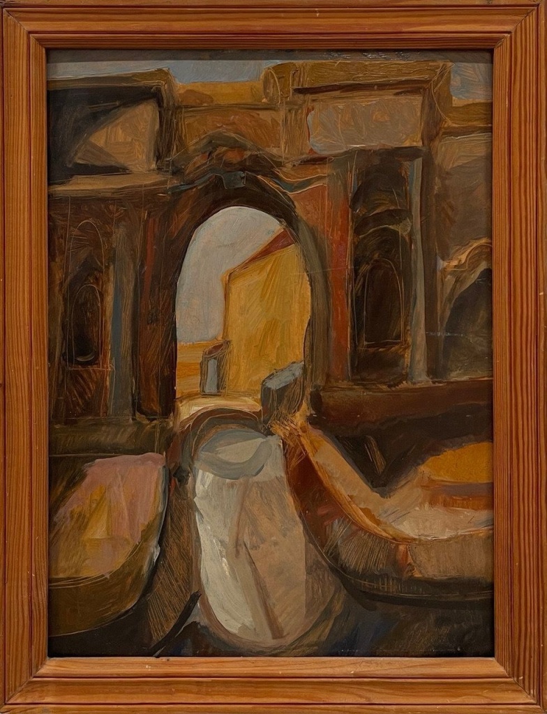 Шинкарёв В.Н. Новая Голландия. 1985. Оргалит, масло. Из собрания Сергея Попова. Шинкарёв В.Н. Новая Голландия. 1985. Оргалит, масло. Из собрания Сергея Попова.