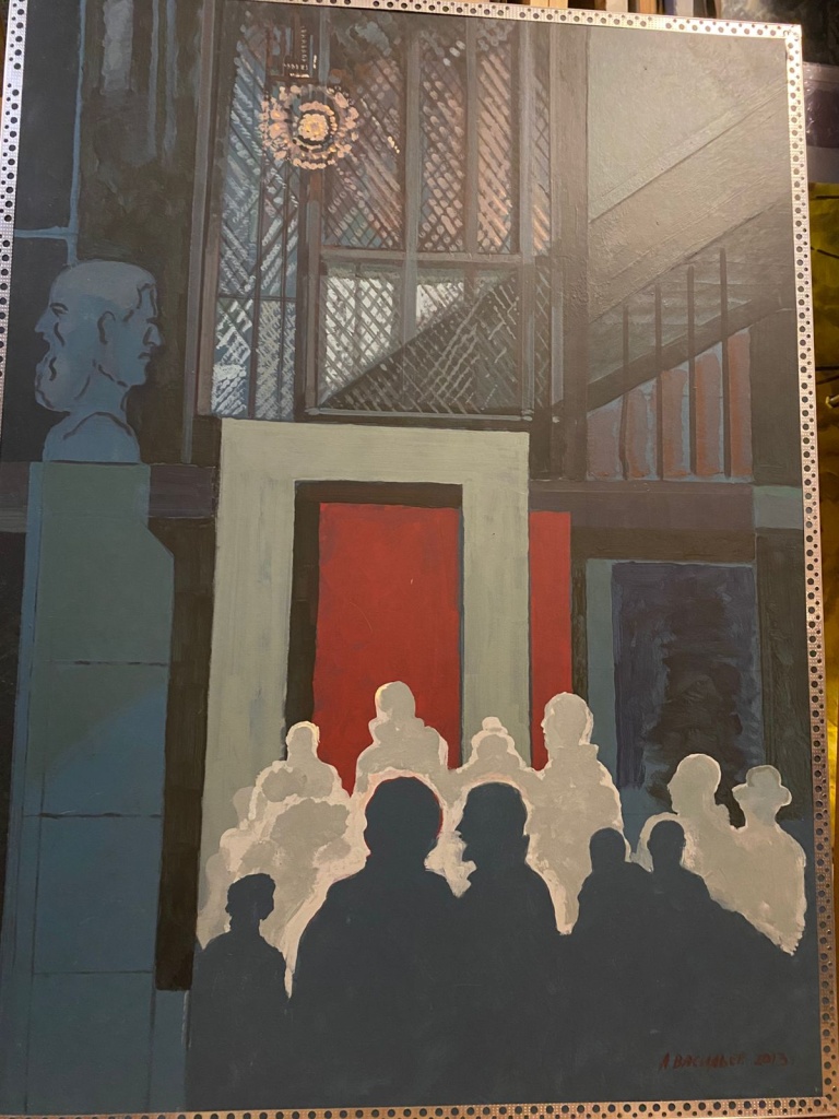 Анатолий Васильев. У лифта. 2013.