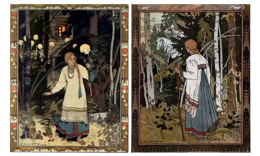 Иллюстрации к сказке «Василиса Прекрасная». Художник И.Я. Билибин, 1899–1900 гг.