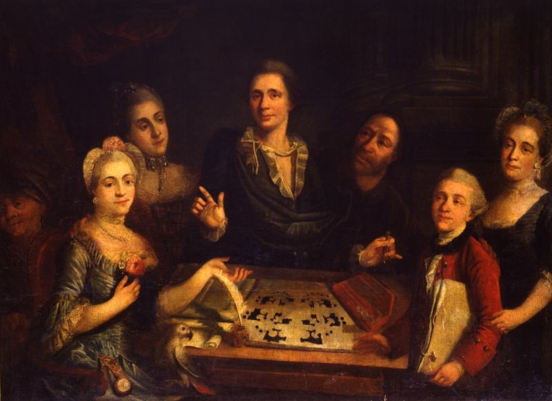 «Портрет Василия Баженова в кругу семьи»(1770-е). Правообладатель: Музей архитектуры имени А. В. Щусева (Московский музей архитектуры).
