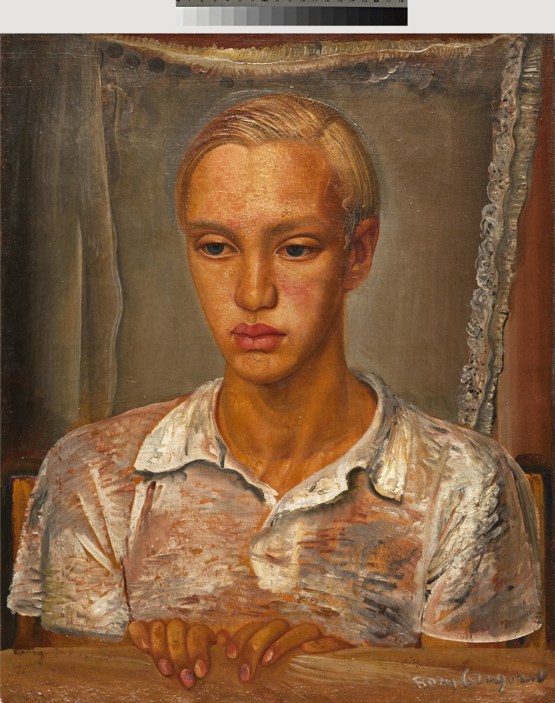 Григорьев. Портрет сына художника Кирилла. Х.М. 60,5х50 см. 