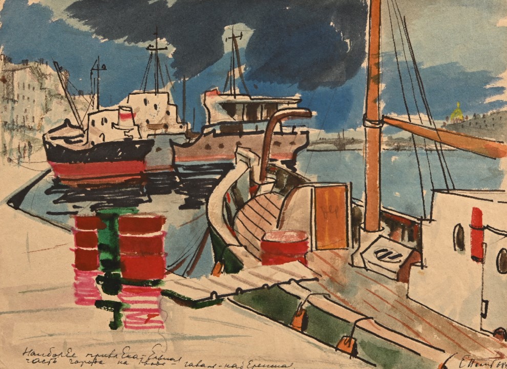 Е. М. Полторацкий. Набережная Лейтенанта Шмидта. 1968. ГМИ СПб.jpg