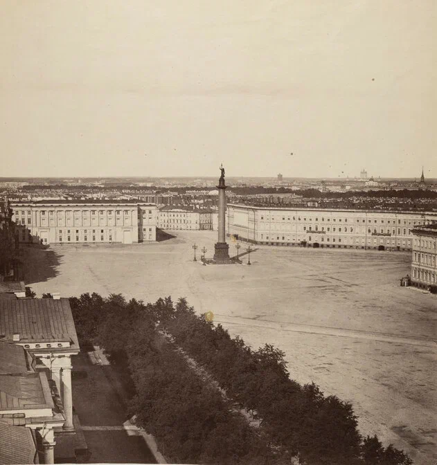 Неизвестный автор. Фрагмент круговой фотопанорамы Санкт-Петербурга, 1861.