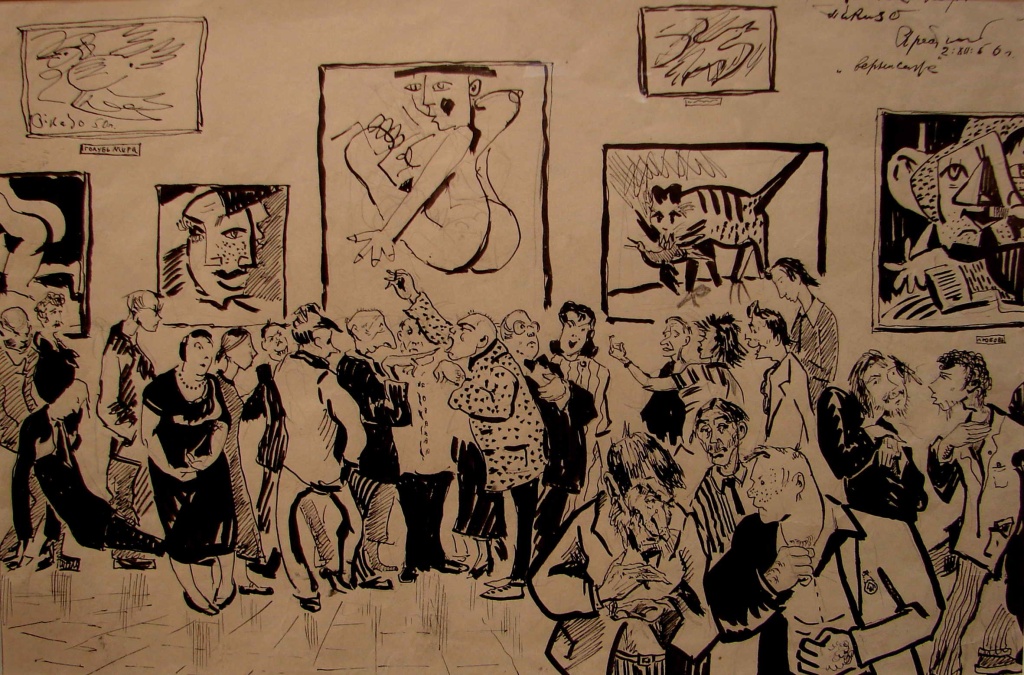 Ярослав Крестовский. На выставке Пикассо. Вернисаж. 1956. Ярослав Крестовский. На выставке Пикассо. Вернисаж. 1956.