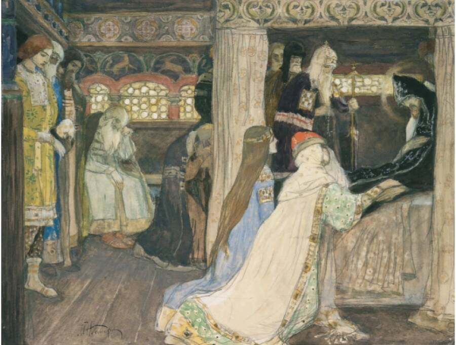 М.В. Нестеров. «Кончина благоверного князя Александра Невского», 1899-1900, ГРМ.