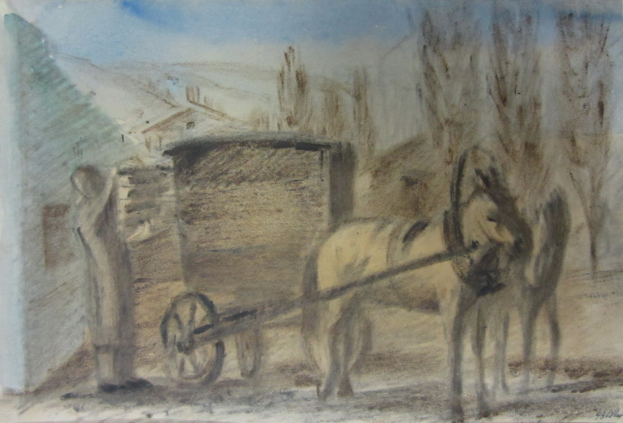 Привезли хлеб. Из серии Алма-Ата. 1943 год.jpg